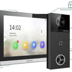 Nowoczesny interkom z kamerą Hikvision oferuje szerokokątny obiektyw 4Mpx, sterowanie furtką, współpracę z CCTV i klasę szczelności IP65.